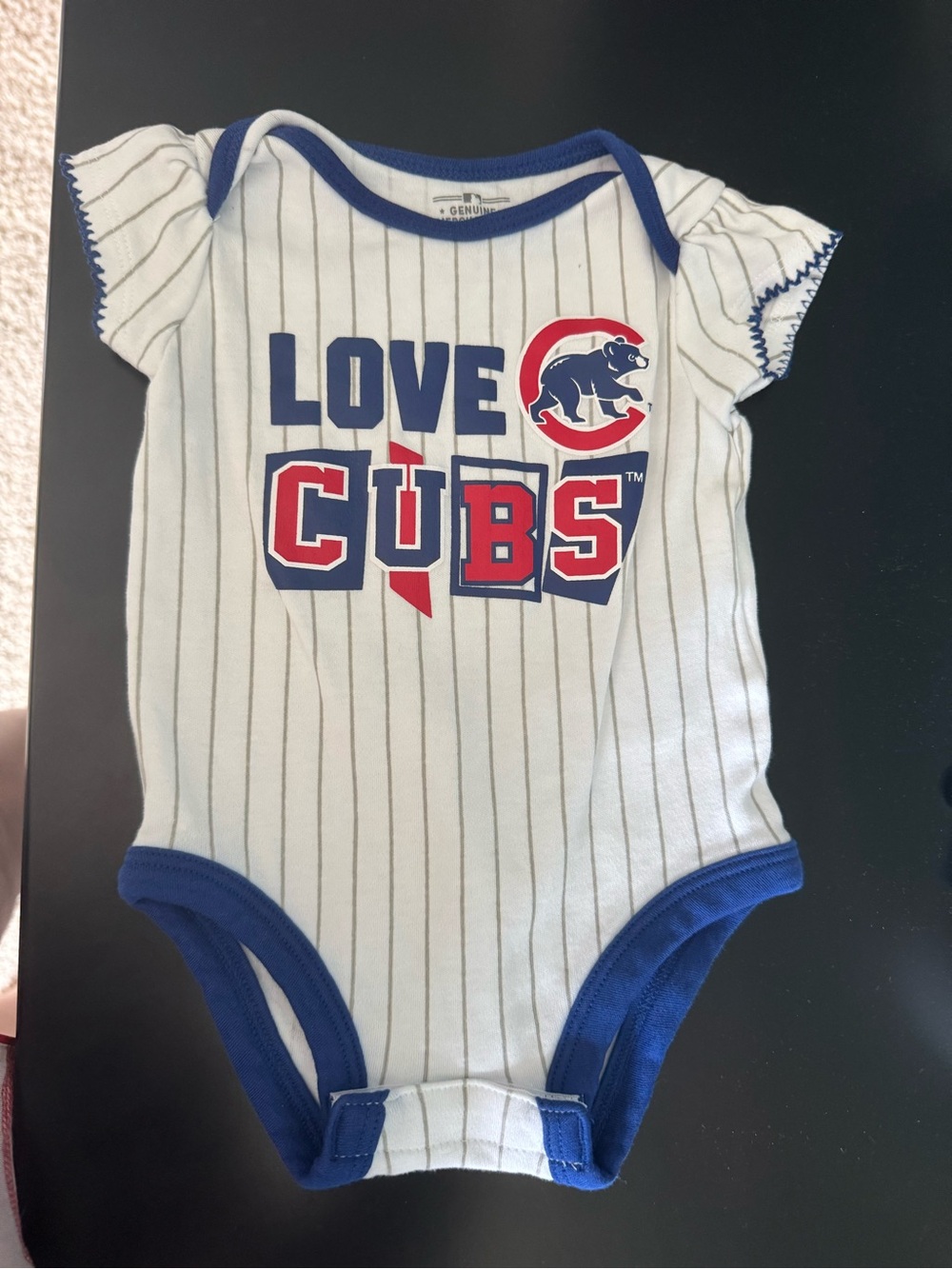 Chicago Cubs Baby One-Piece Bodysuit - White/Blue